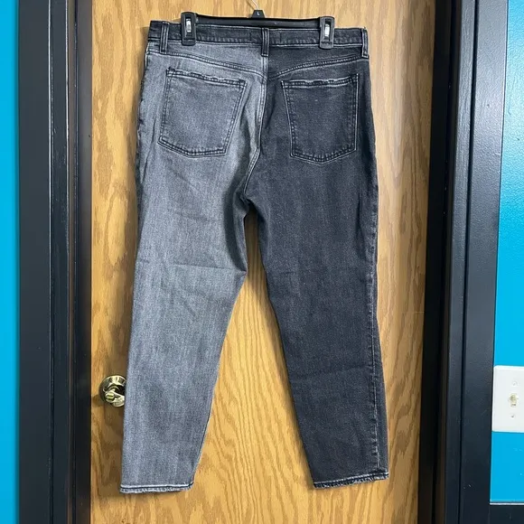 Abercrombie &amp; Fitch Two Toned, color block high rise skinny jeans