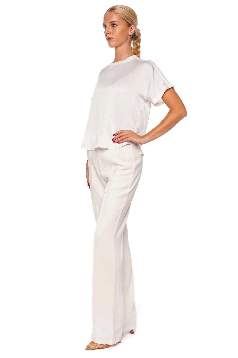 Addy White Short Sleeve Combo Tee