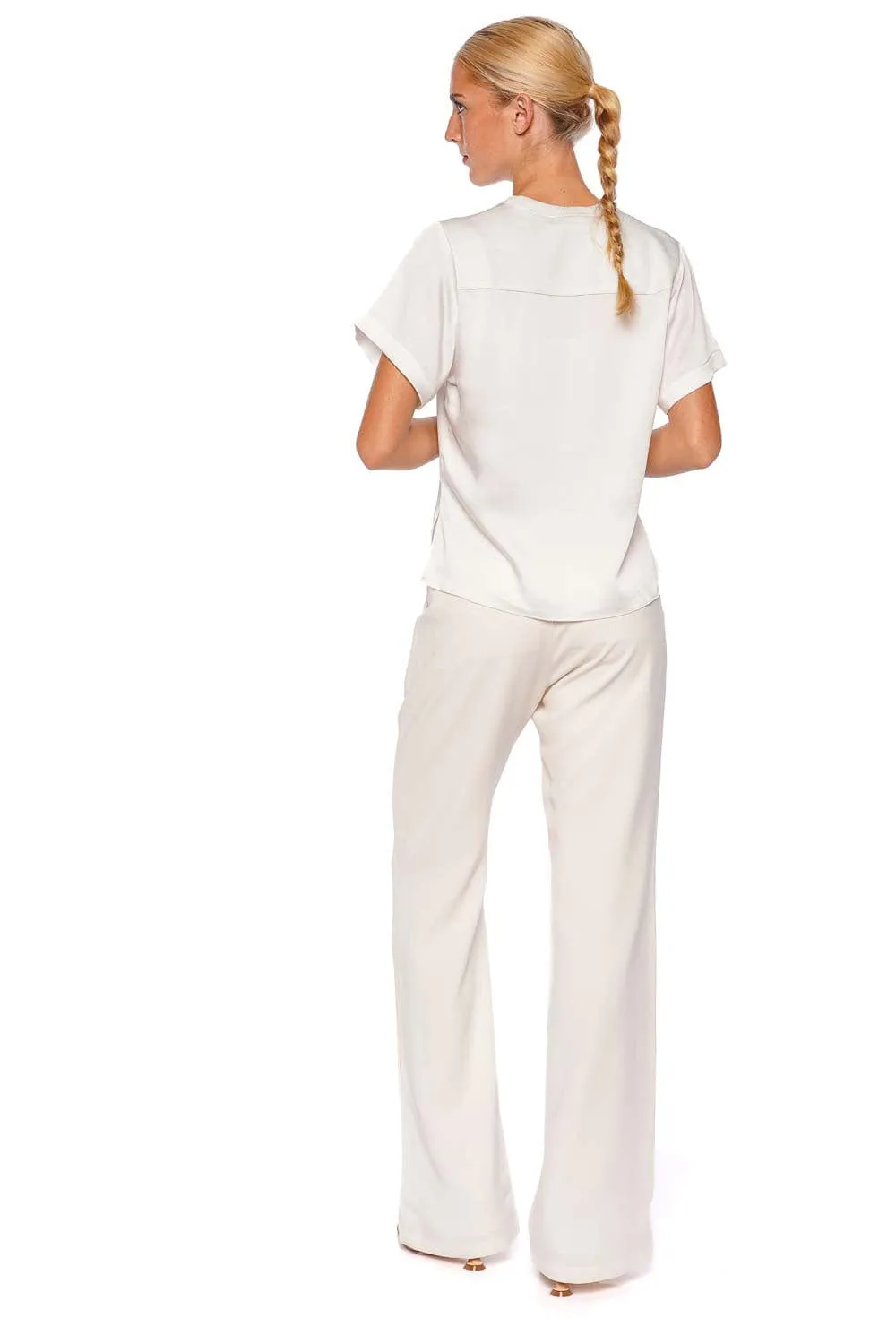Addy White Short Sleeve Combo Tee