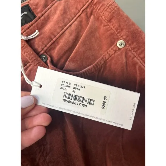 Ag Adriano Goldschmied Mari High Rise Slim Straight Jeans Dush Womens Size 30