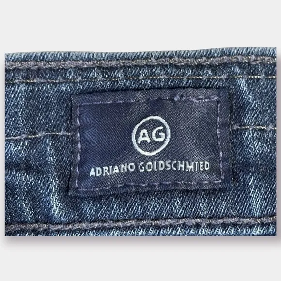 AG Adriano Goldschmied The Farrah Skinny High Rise Skinny Blue Jeans Si…
