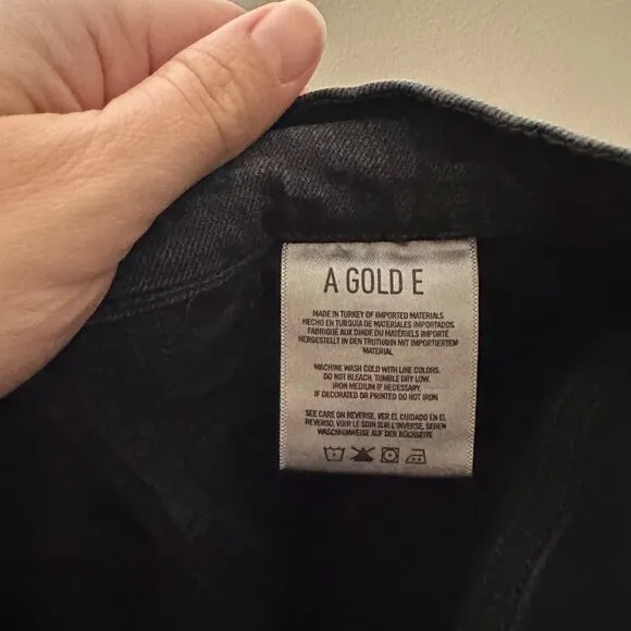 AGOLDE Sophie Crop High Rise Skinny Jeans in Washed Black Distressed Size 27
