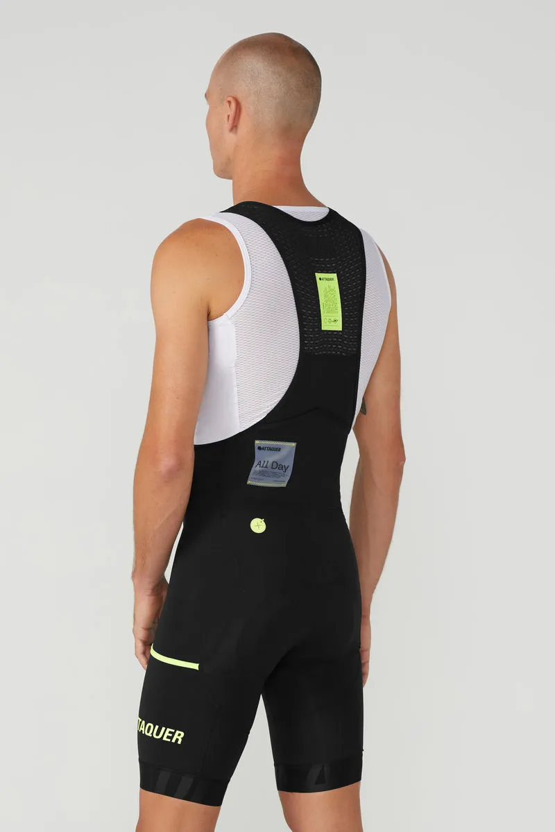 All Day Cargo Bib Black/Neon Reflective Logo