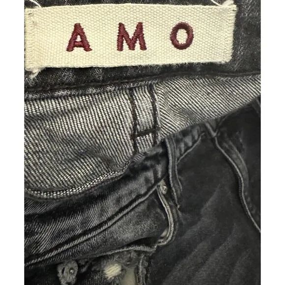 AMO Twist in Vixen Destroy Skinny Jeans Size 31
