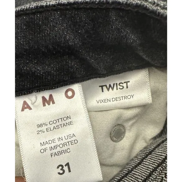 AMO Twist in Vixen Destroy Skinny Jeans Size 31