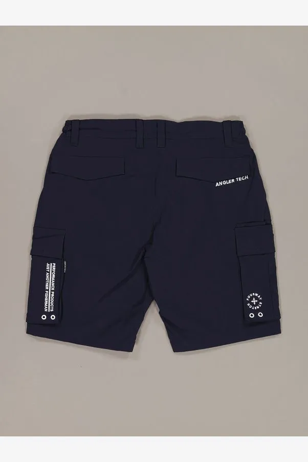 ANGLER TECH CARGO SHORTS - NAVY