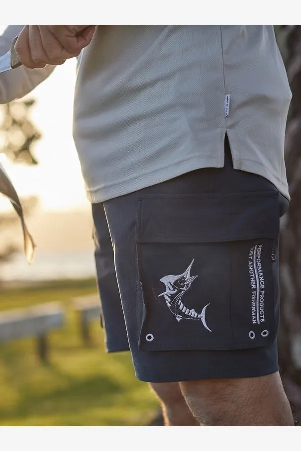 ANGLER TECH CARGO SHORTS - NAVY
