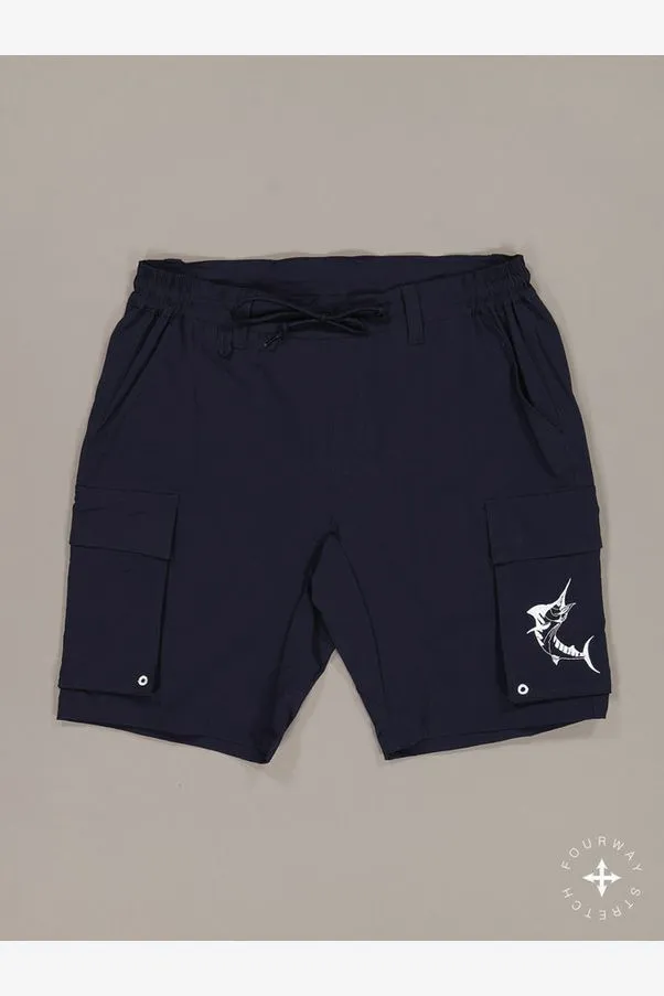ANGLER TECH CARGO SHORTS - NAVY