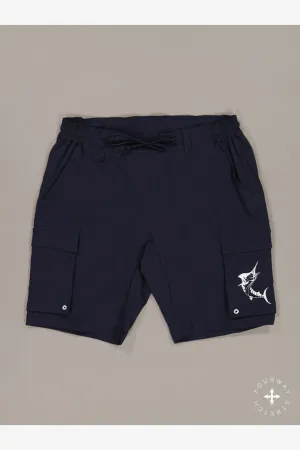 ANGLER TECH CARGO SHORTS - NAVY