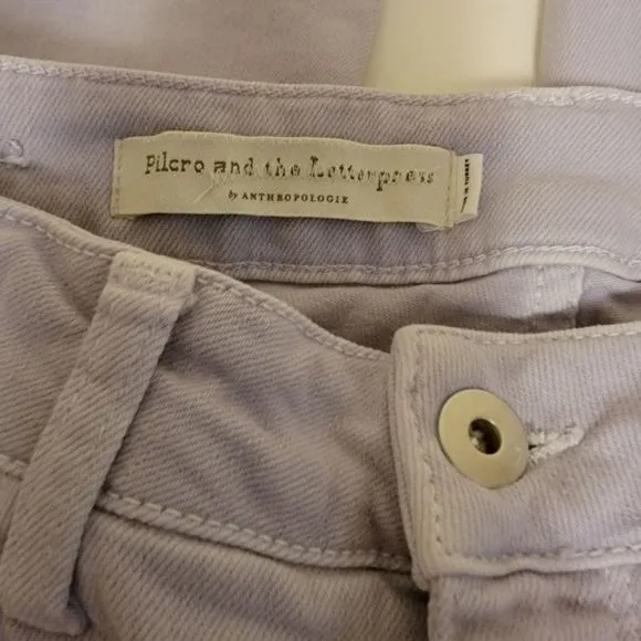 Anthropolgie • Pilcro and the Letterpress Lavender Boot Cut Cropped Jeans