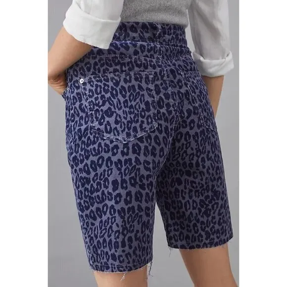 Anthropologie PILCRO DENIM BERMUDA SHORTS BLUE MOTIF Size:  25