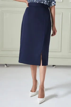 Artsy Flap Detailing Skirt - Navy