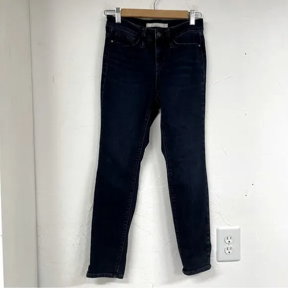 Athleta Dark Wash Mid Rise Skinny Stretch Jeans Womens 2P