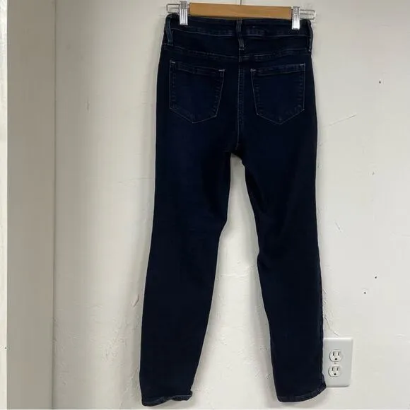 Athleta Dark Wash Mid Rise Skinny Stretch Jeans Womens 2P