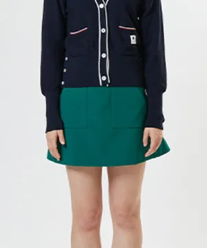 AVEN Front Pocket A-line Skirt - Green