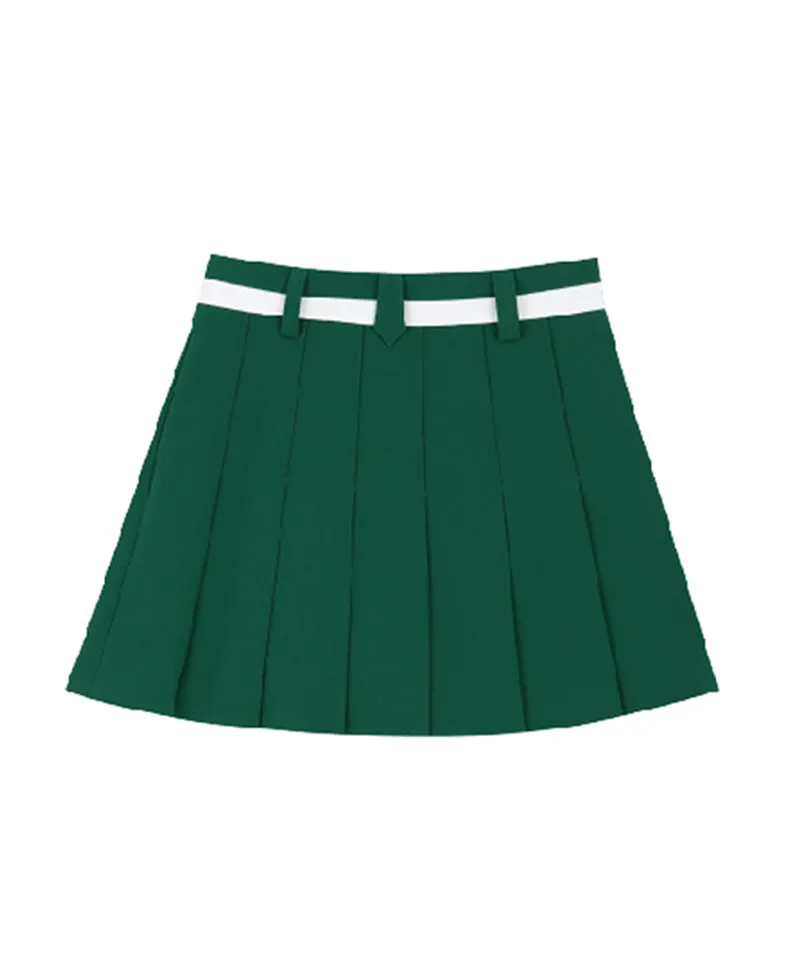 AVEN Front Pocket A-line Skirt - Green