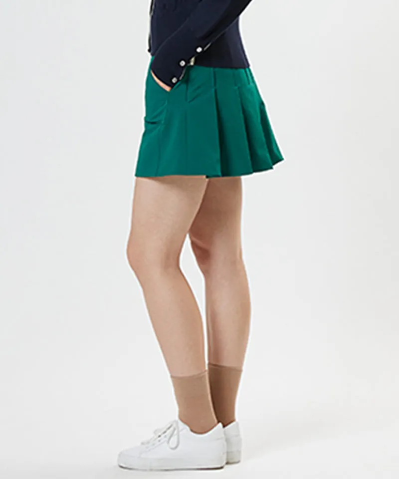 AVEN Front Pocket A-line Skirt - Green