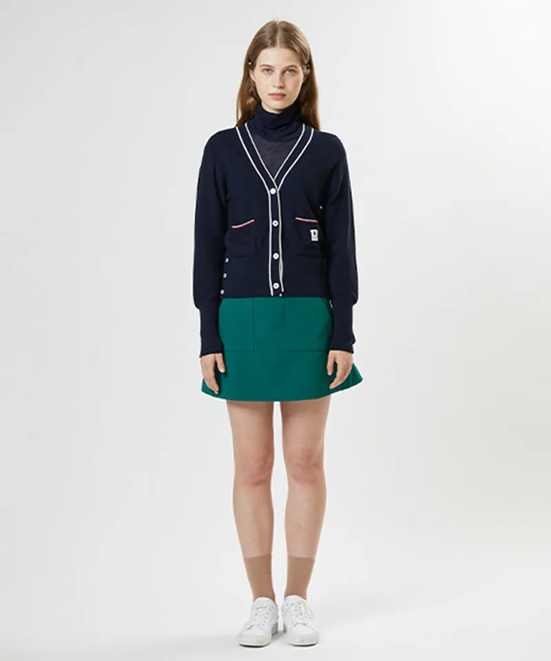 AVEN Front Pocket A-line Skirt - Green