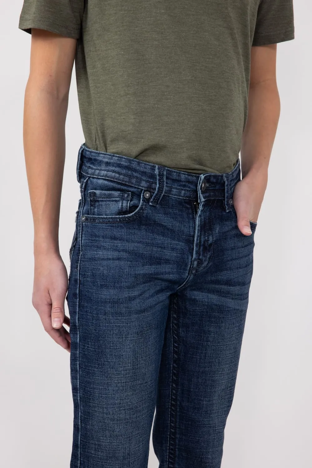 Axel Jeans Boys 8-20 Lincoln New Castle Wash Bootcut Jeans | AXBB0085-NEWCASTLE-DKBLUE