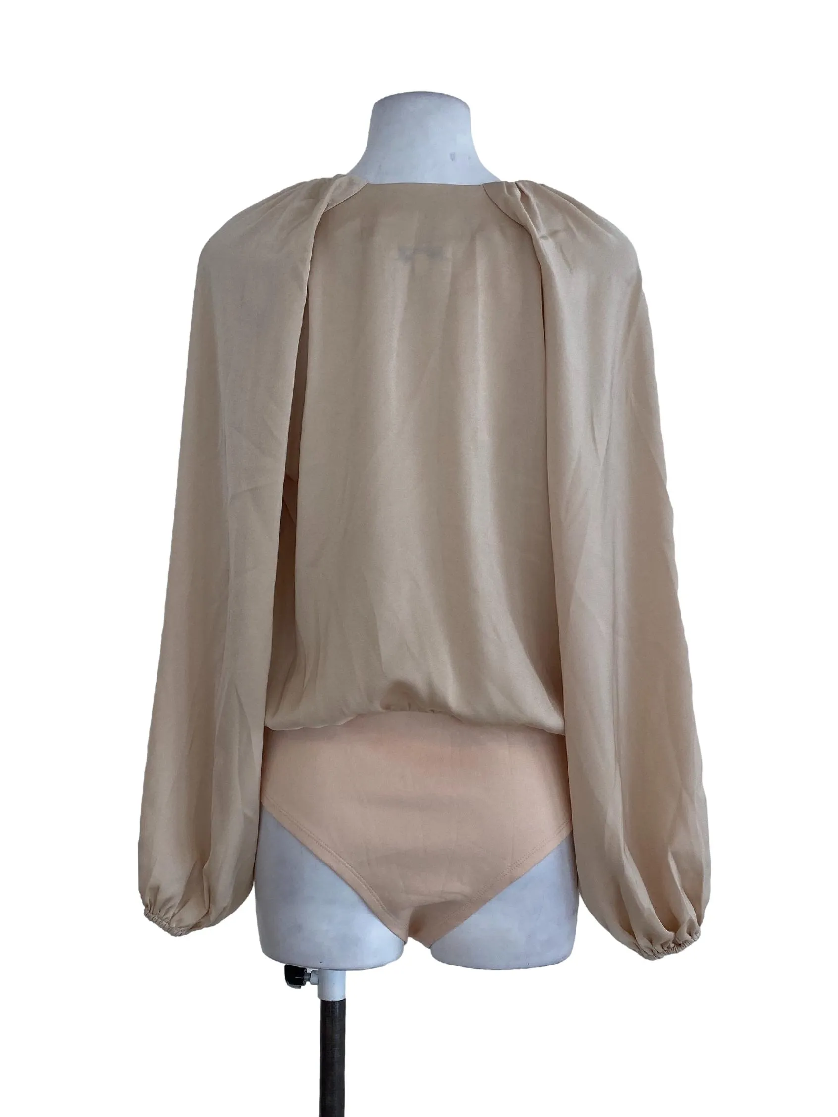 Beige Satin Top