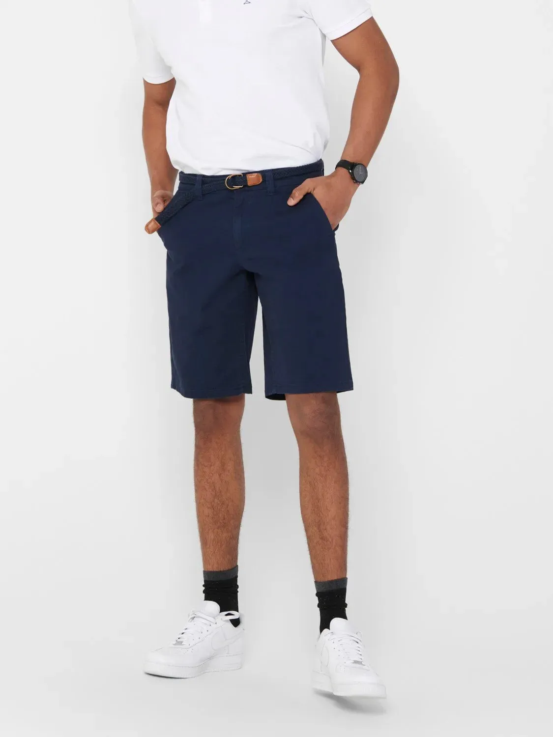 Bermudas de corte regular tipo chinos