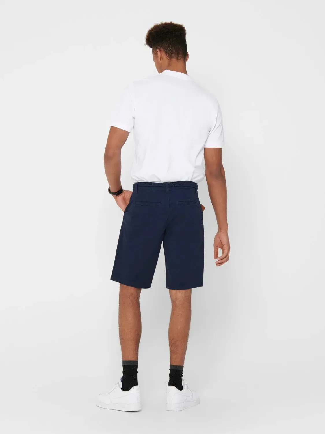 Bermudas de corte regular tipo chinos