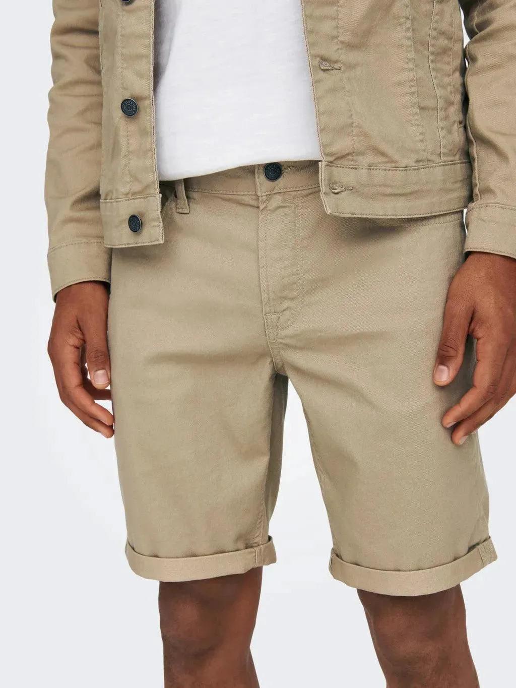 Bermudas Only&Sons Regular Ply Twill Chinchilla