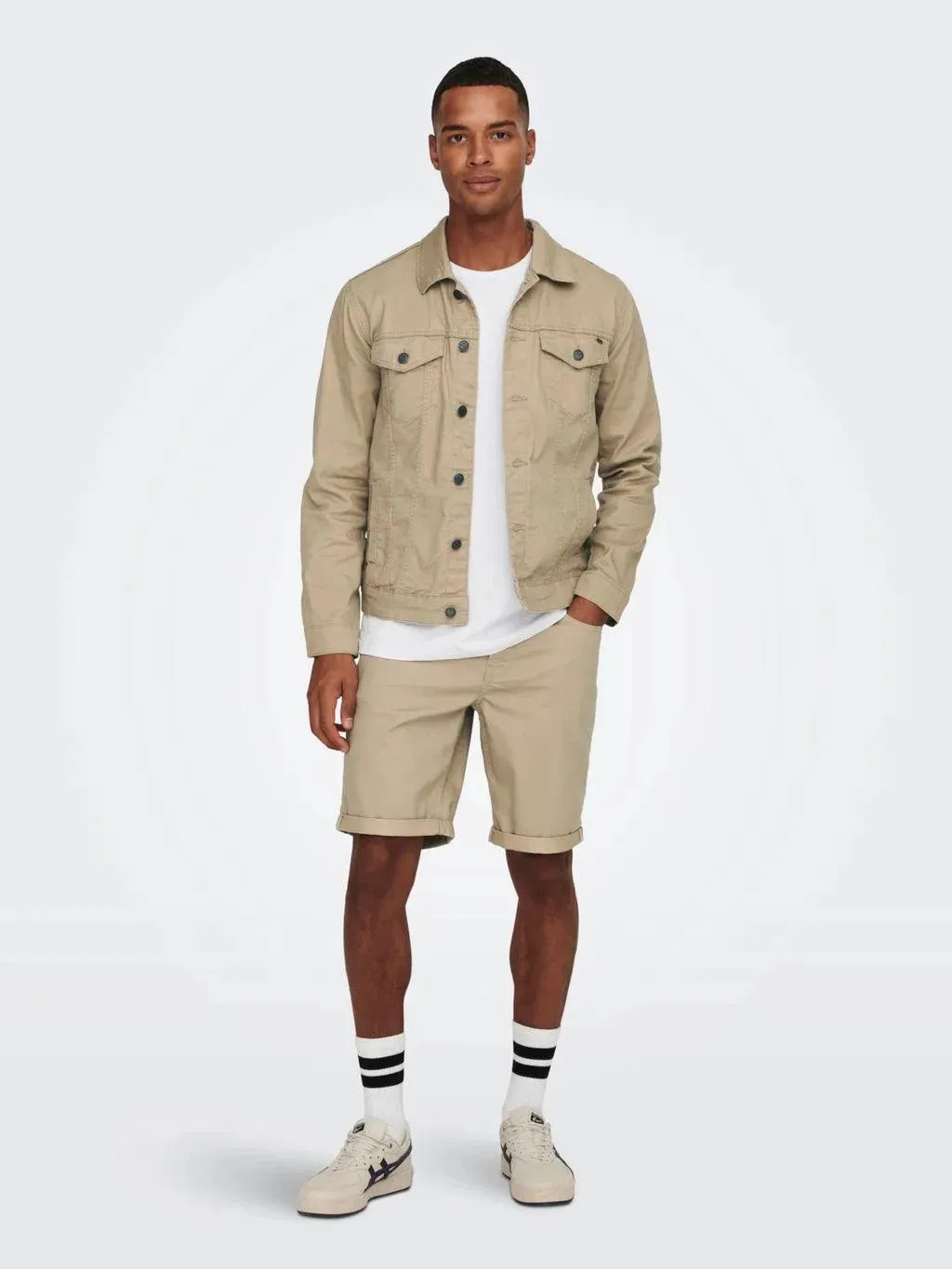 Bermudas Only&Sons Regular Ply Twill Chinchilla