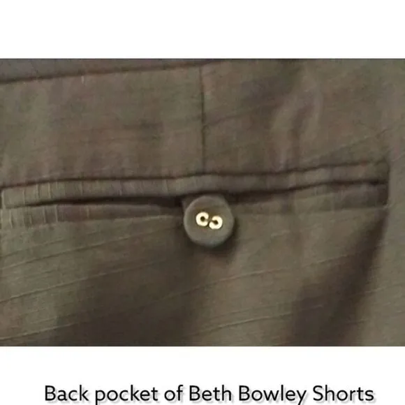 Beth Bowley Navy Blue Bermuda Dress Shorts