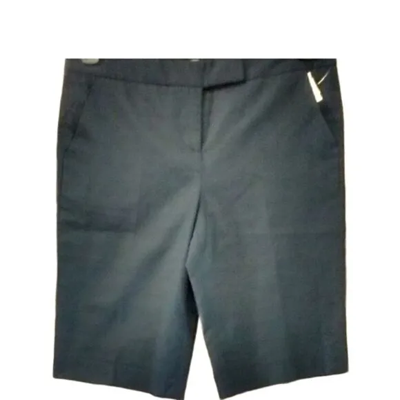 Beth Bowley Navy Blue Bermuda Dress Shorts