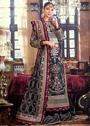 Black Long Kameez Sharara for Pakistani Party Wear