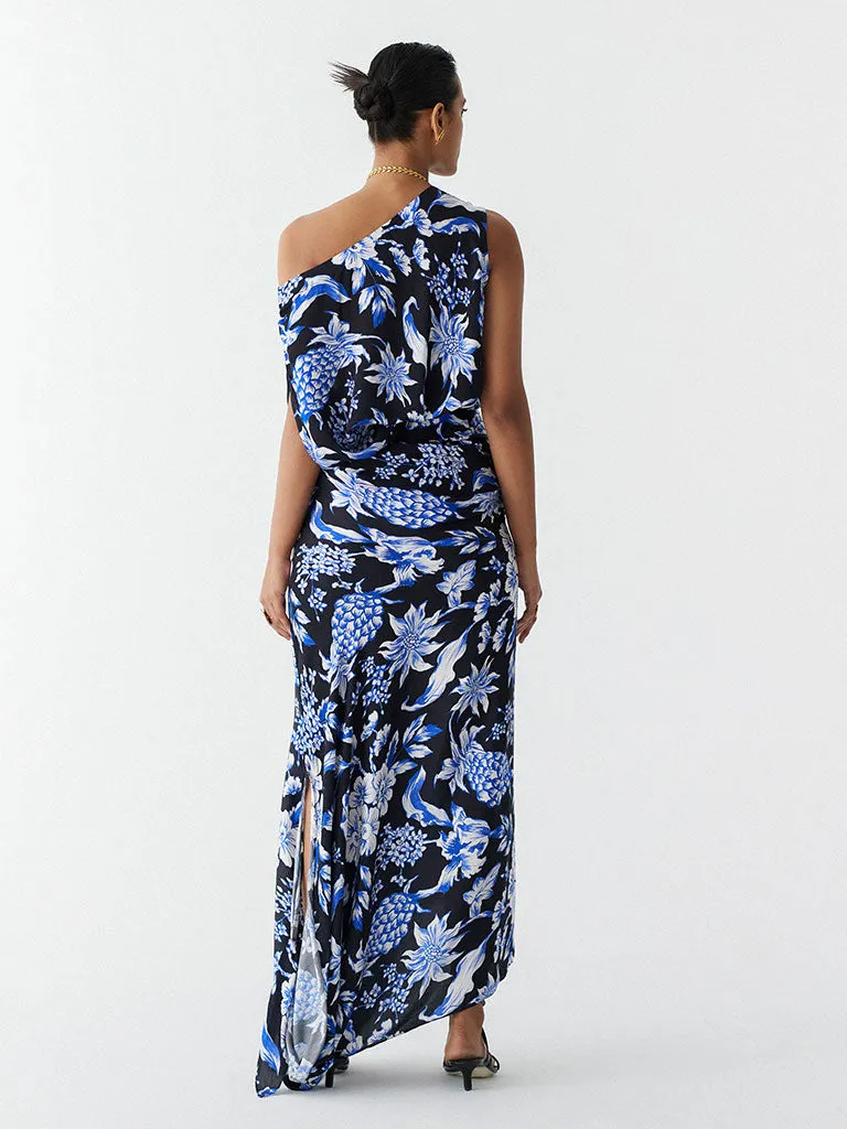 Black Pineapple Top & Knot Skirt Set