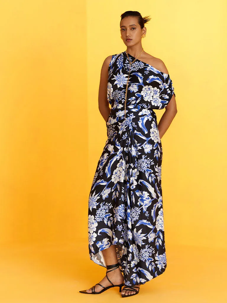 Black Pineapple Top & Knot Skirt Set