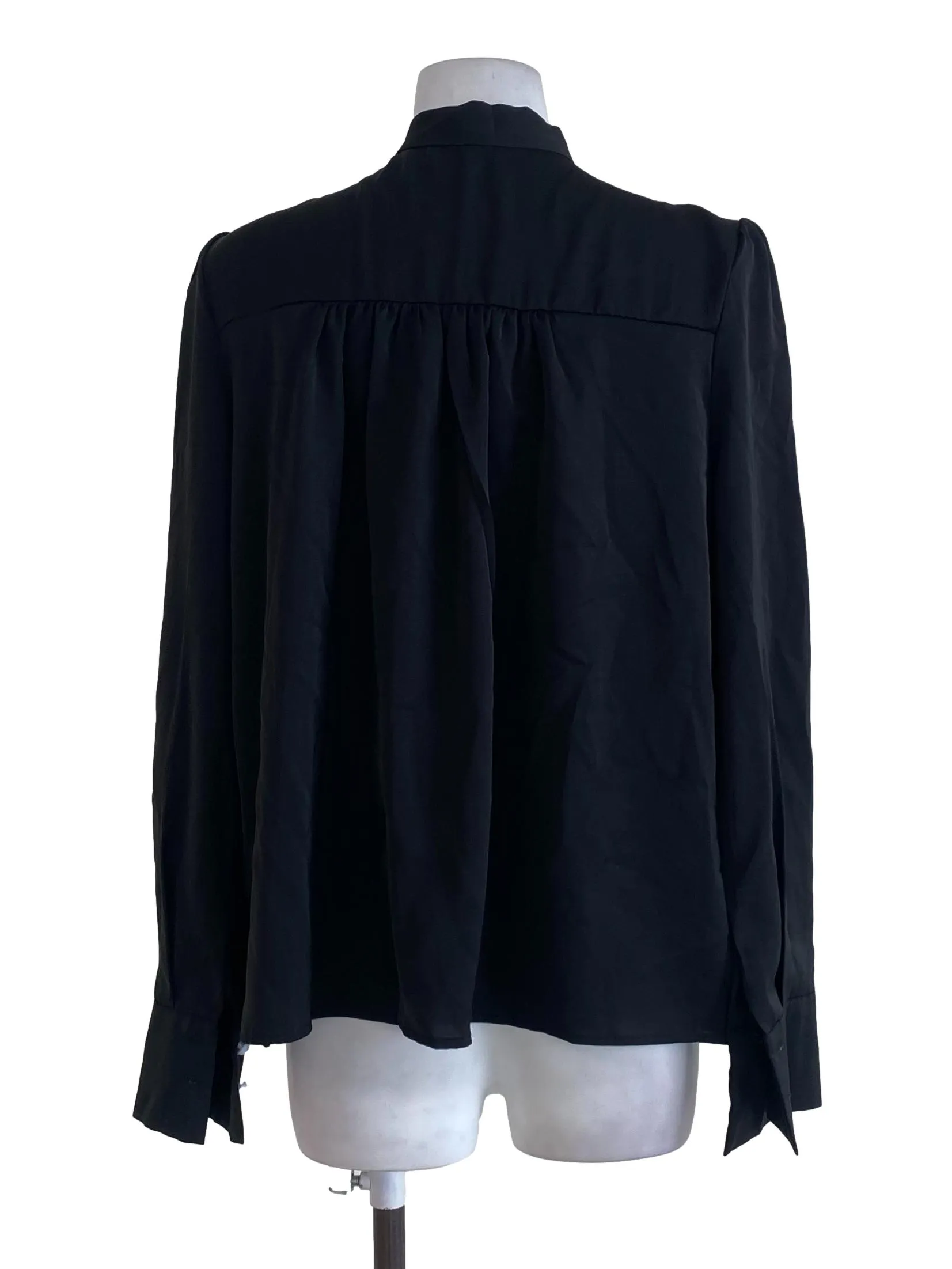 Black Satin Blouse