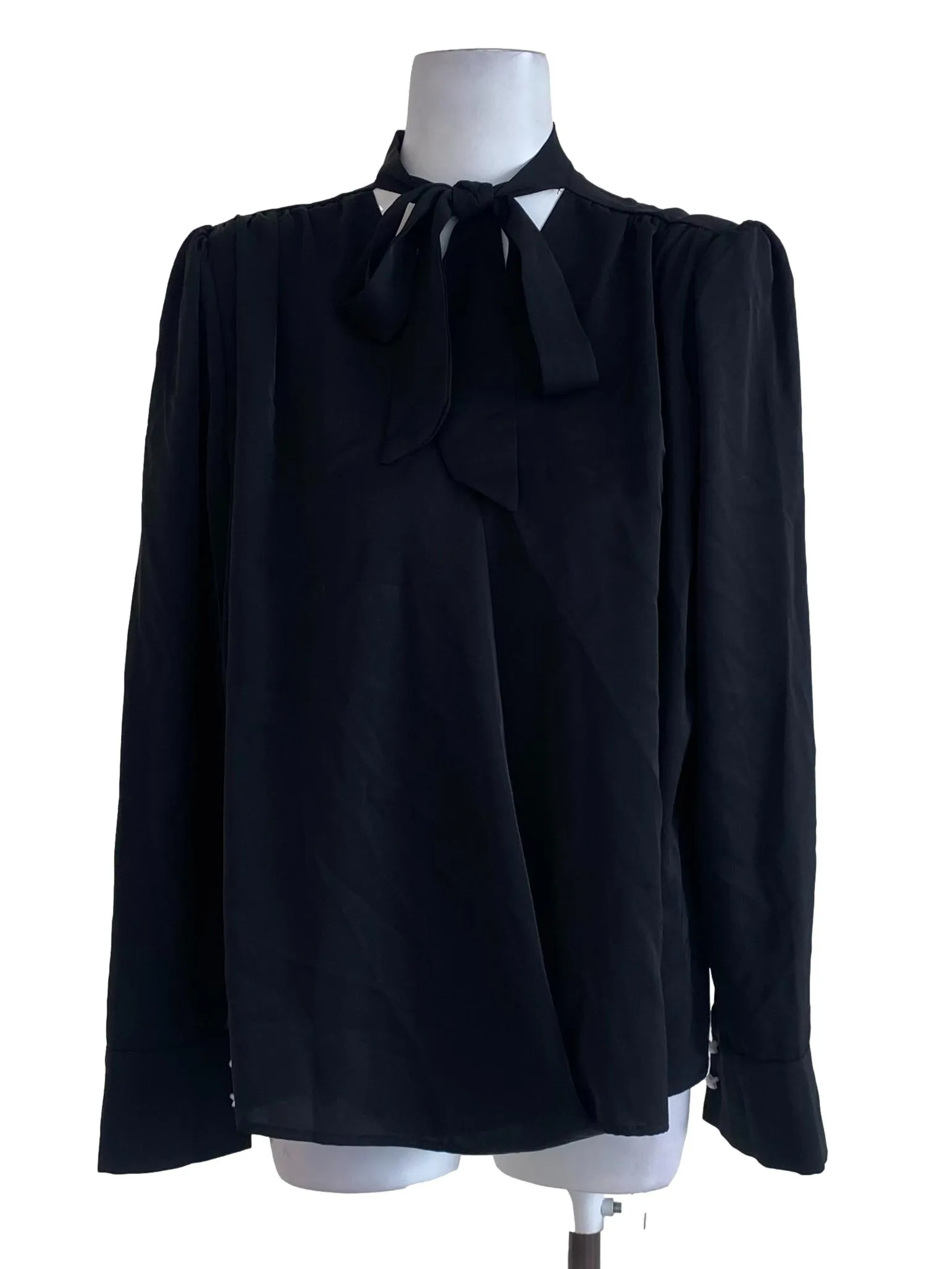 Black Satin Blouse