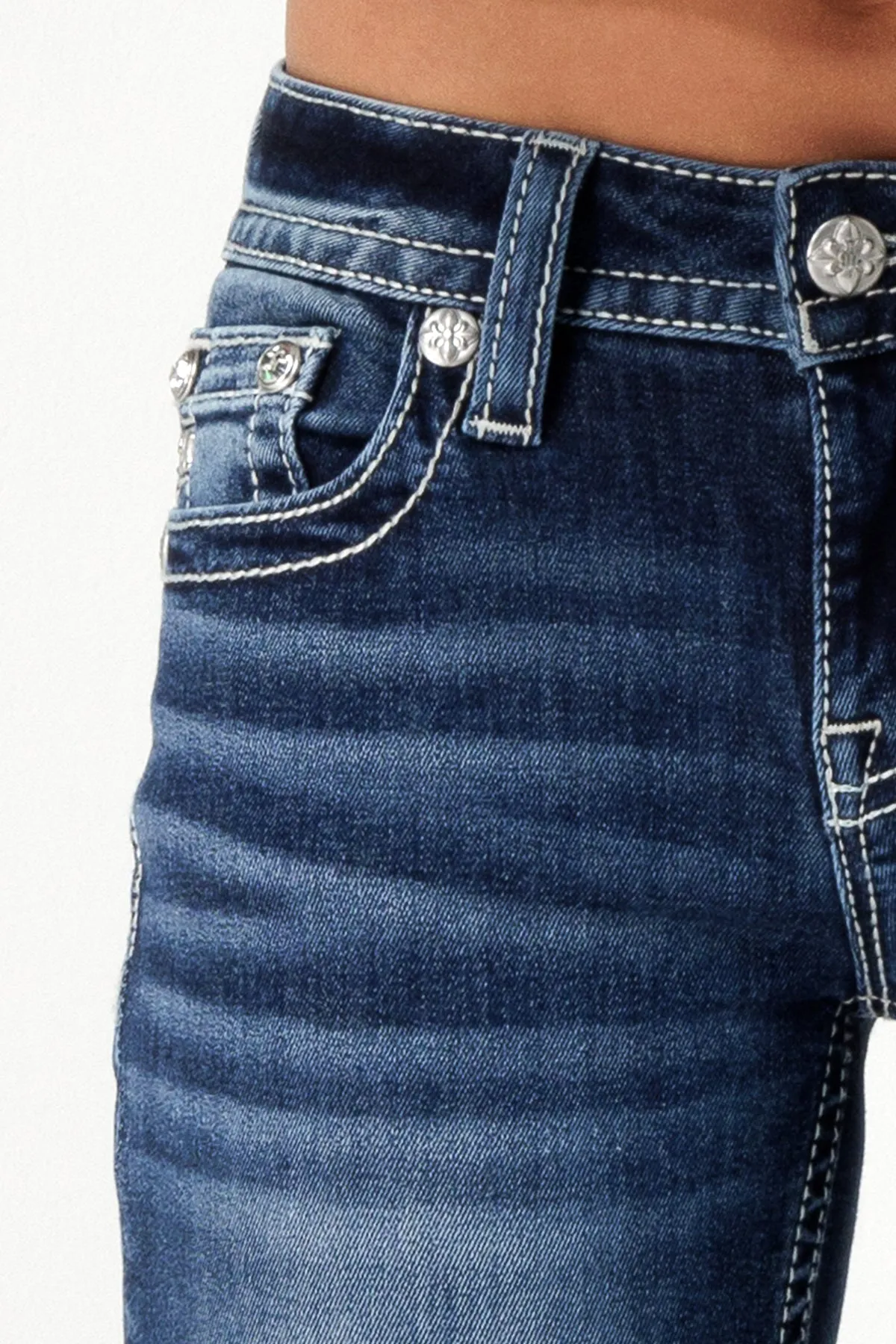 Blossoming Cross Bootcut Jeans