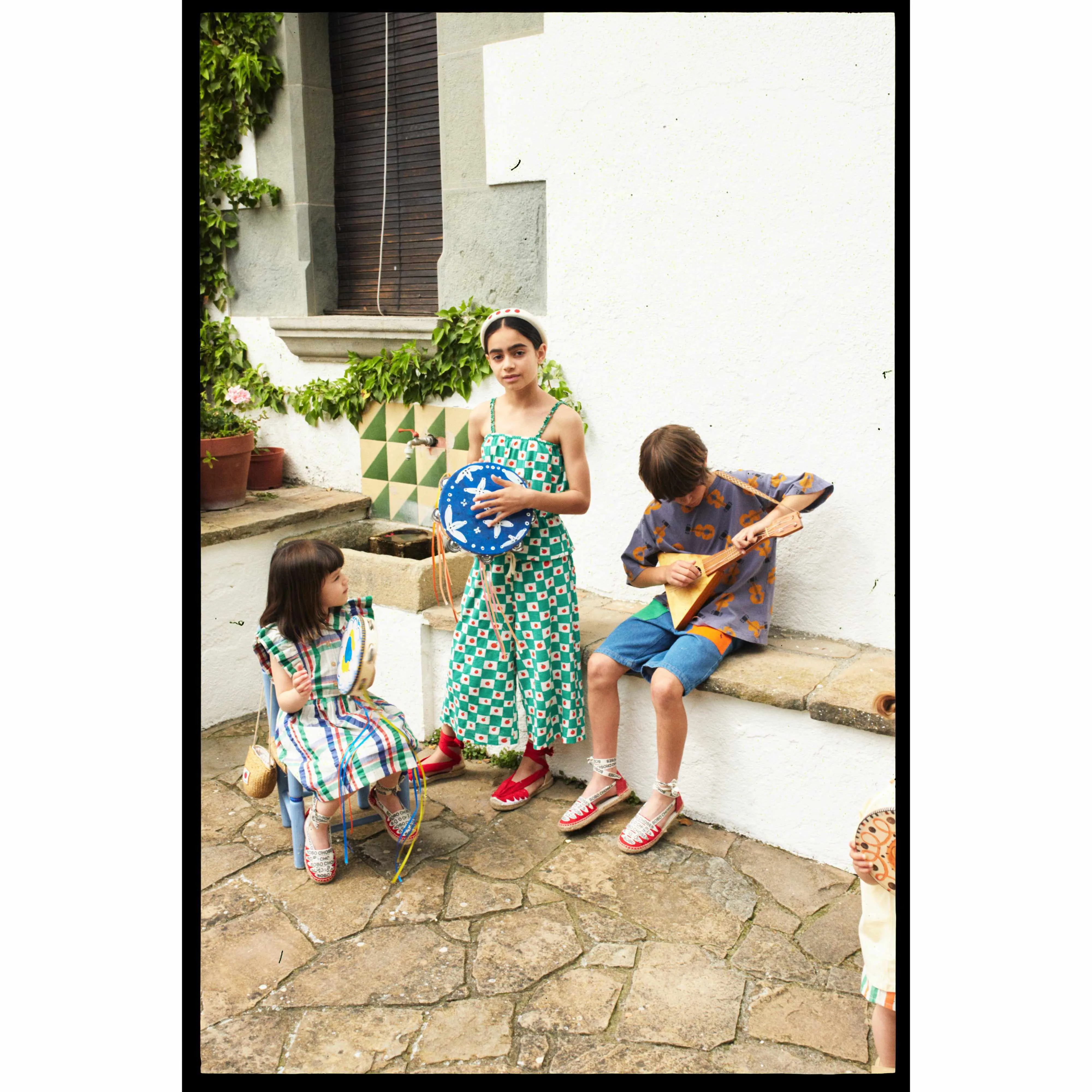 Bobo Choses - Madras checks ruffle woven dress