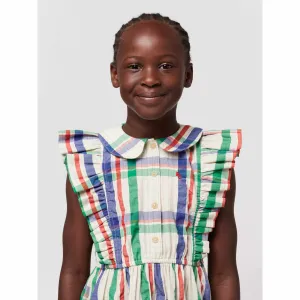 Bobo Choses - Madras checks ruffle woven dress