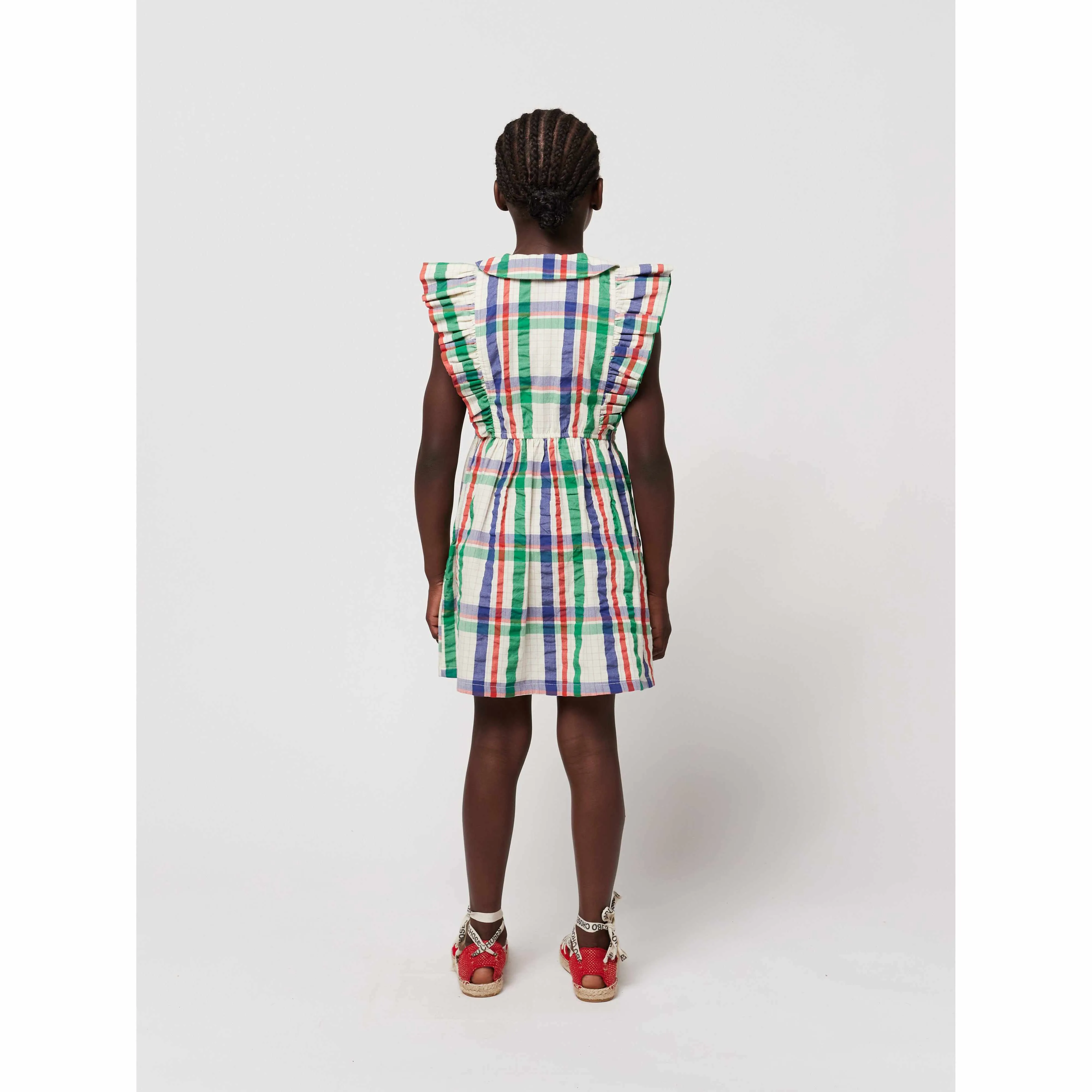 Bobo Choses - Madras checks ruffle woven dress