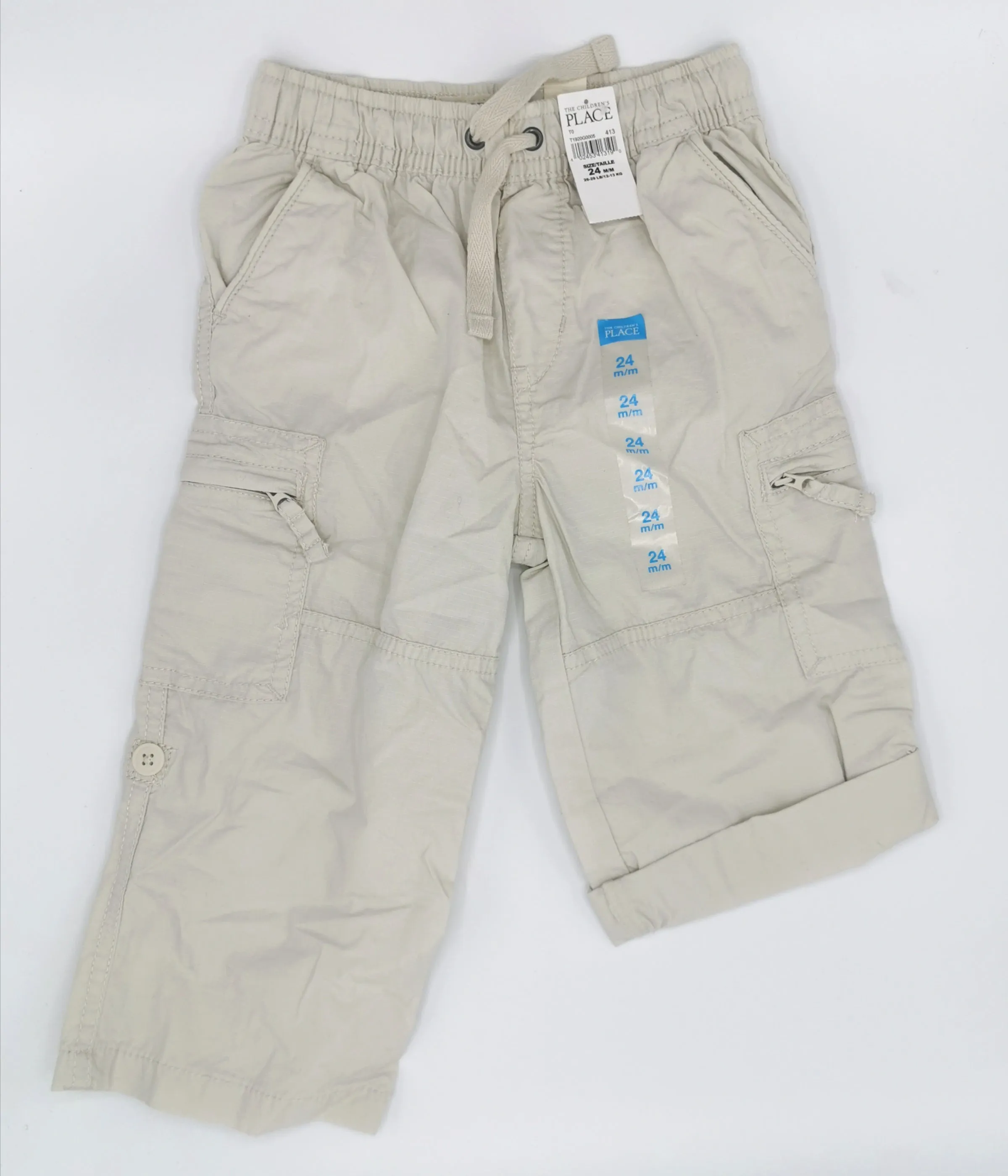 BOY SIZE 2 YEARS - CHILDREN'S PLACE, Convertible Cotton Cargo Pants / Shorts NWT B48