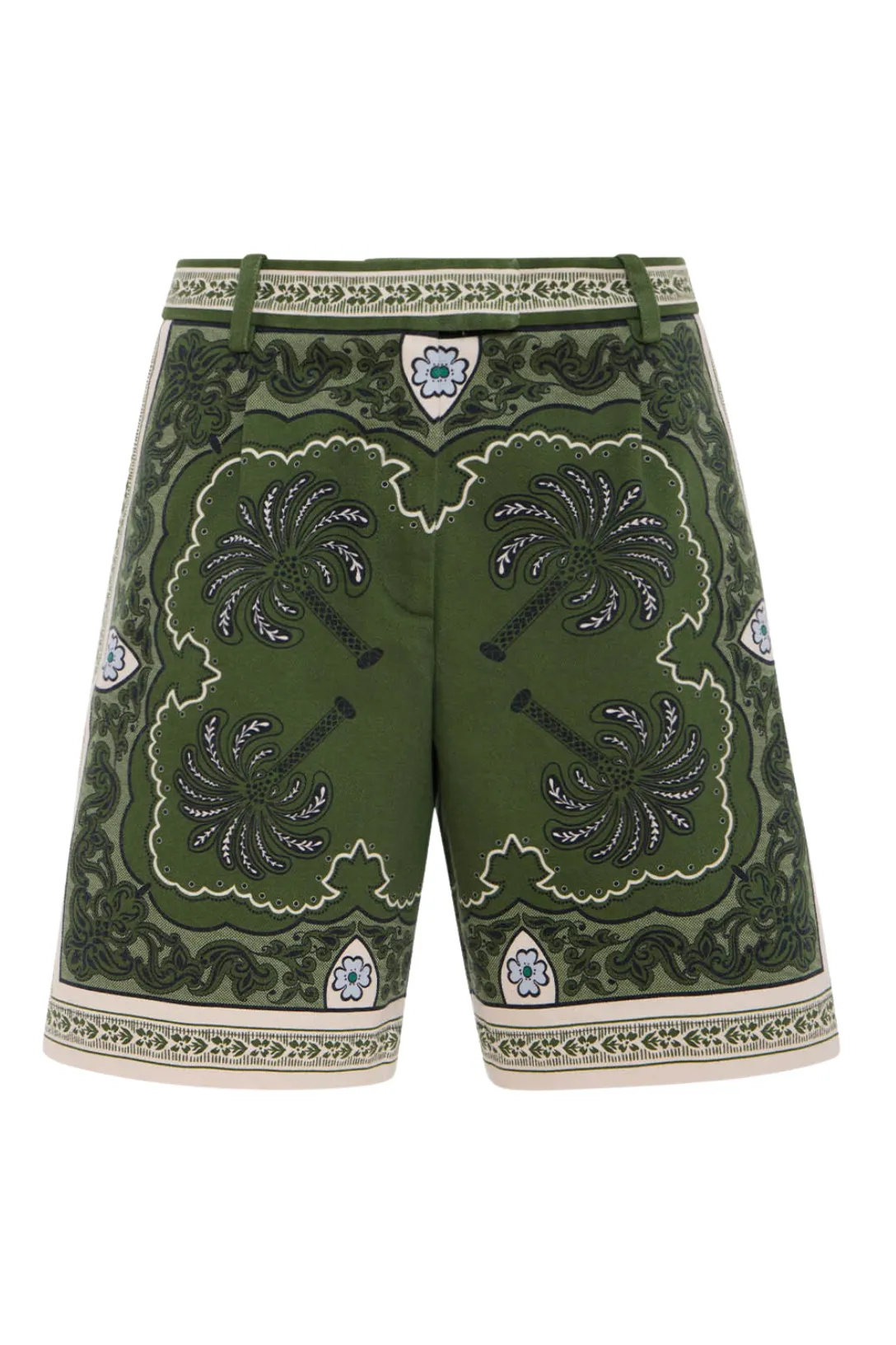 Boyfriend Shorts | Mirage Placée Green in Cotton Drill
