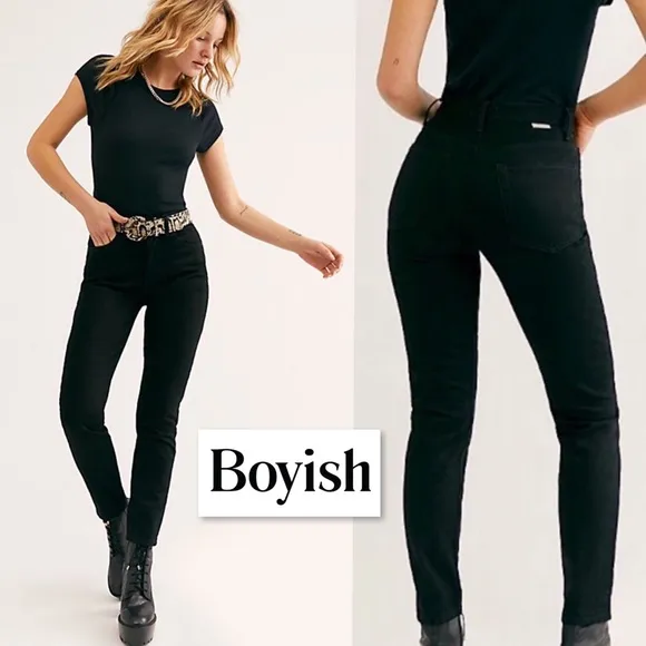 Boyish The Billy Jeans In La Strada High Rise Skinny Jeans Black 27 Rigid