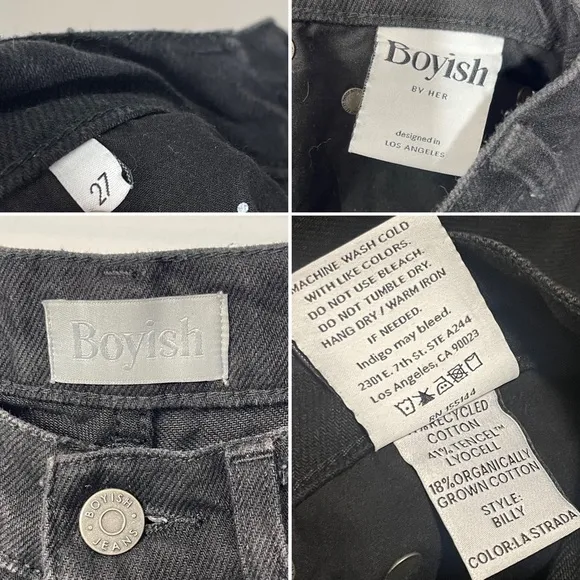 Boyish The Billy Jeans In La Strada High Rise Skinny Jeans Black 27 Rigid