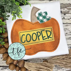 {Boy's Retro Pumpkin} applique tee