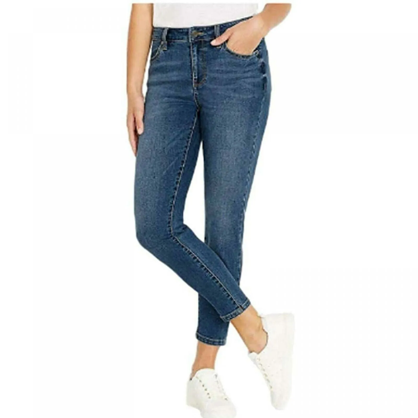 Buffalo Women's Avalon Soft Stretch Skinny Ankle Gazer Jeans Blue 4