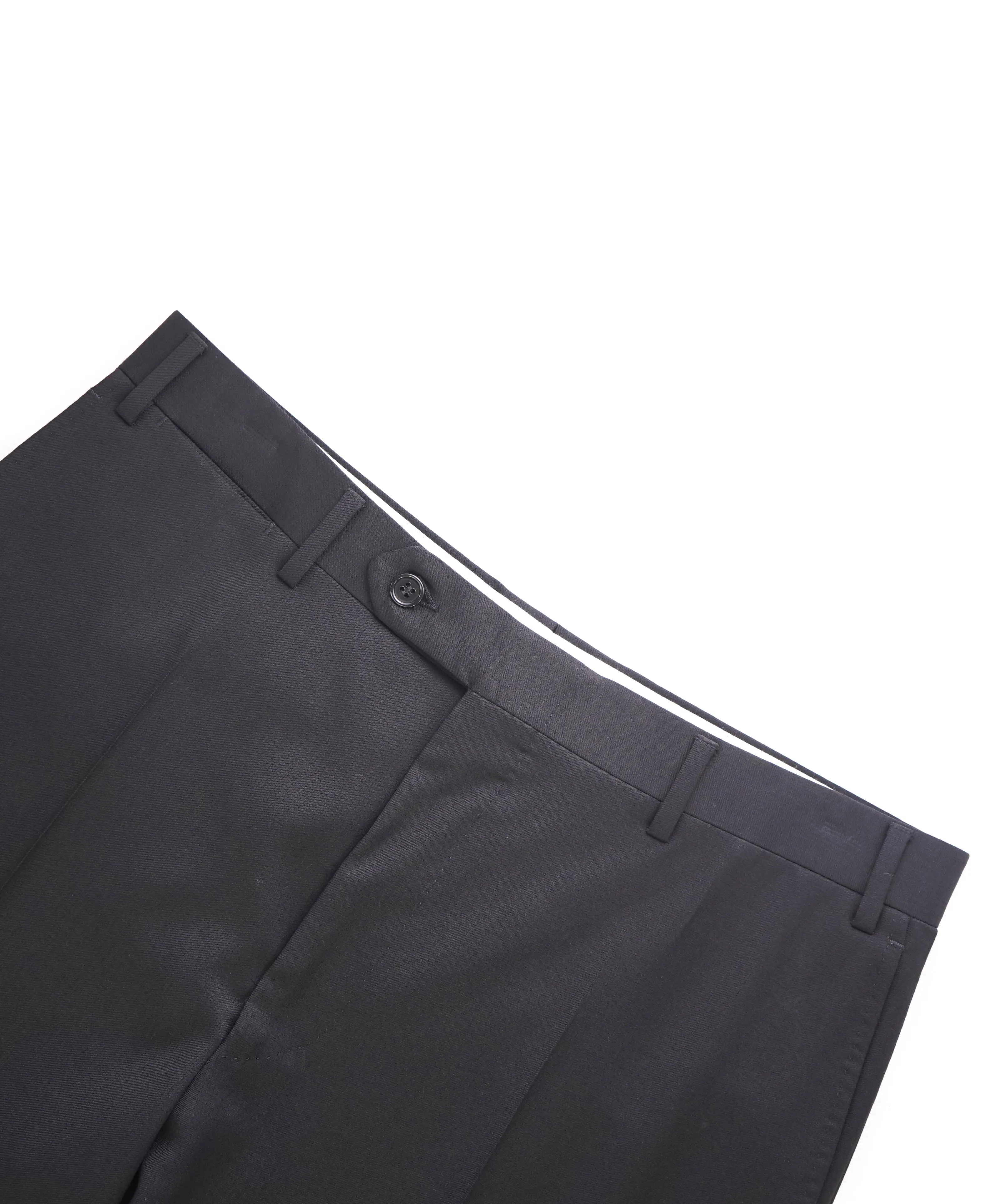 CANALI - *CLOSET STAPLE* Black Flat Front Wool Dress Pants - 32W