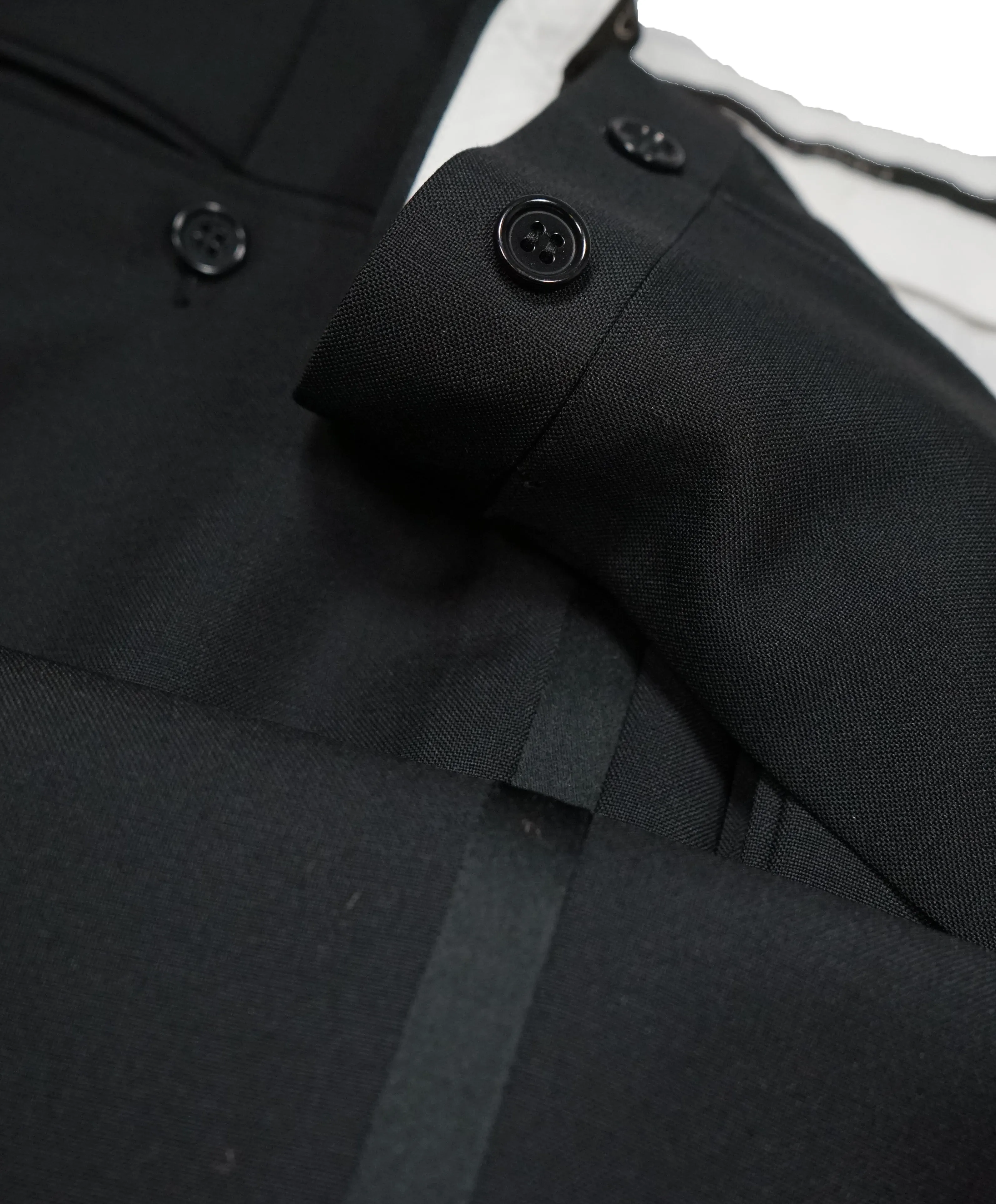 CANALI - Wool & Mohair Black Tux Dinner Pants - 30W