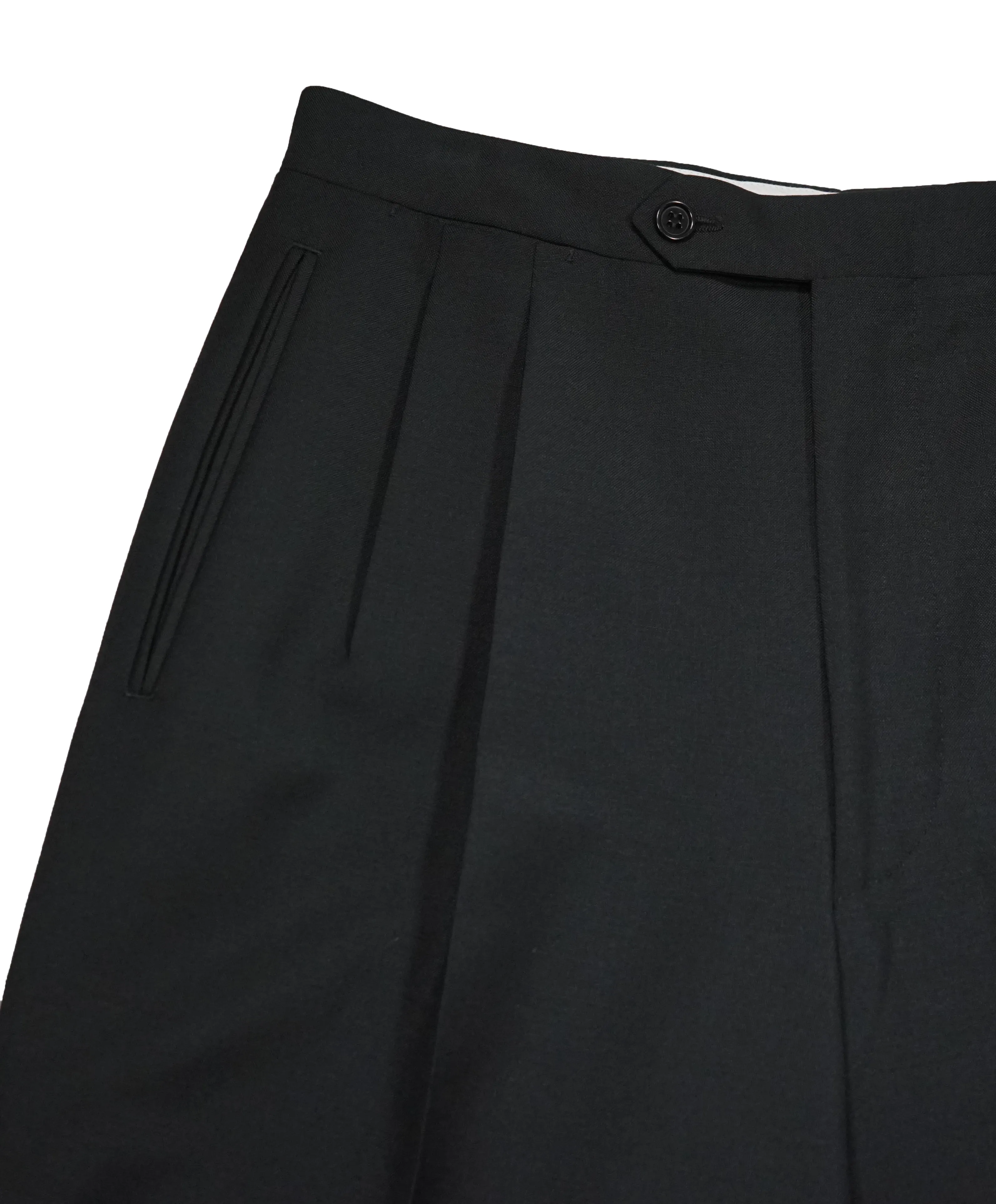 CANALI - Wool & Mohair Black Tux Dinner Pants - 30W