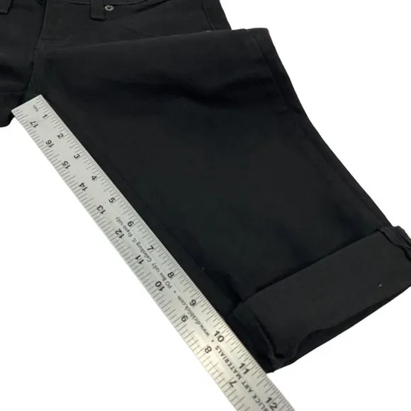 Carmar Shorts Womens Size 24 Denim Black Bermuda Stretch Low Rise $219 Nwt