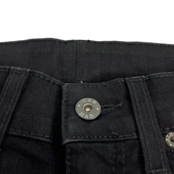 Carmar Shorts Womens Size 24 Denim Black Bermuda Stretch Low Rise $219 Nwt